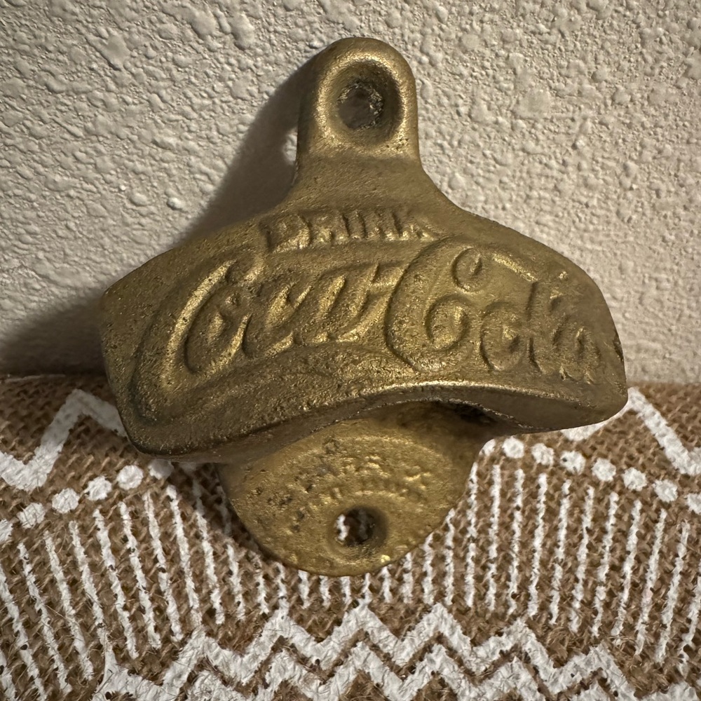 VTG Coca-Cola Brass Wall Bottle Opener by Starr X